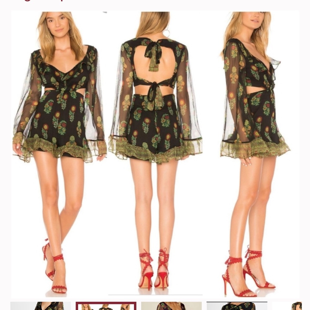 Scarlet Camelia Playsuit Romper in Magnolia